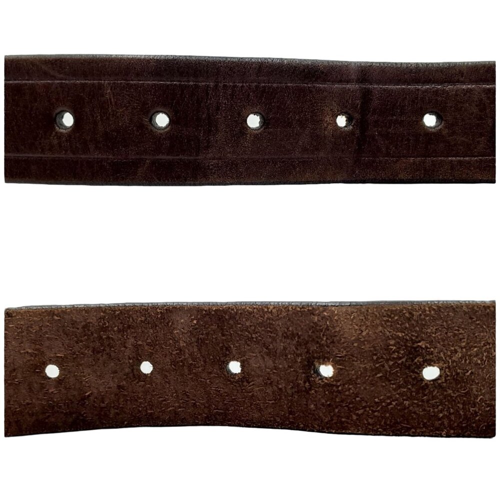 Vintage Cole Haan Dress Belt Brown Men's Size 36 Inch Leather Solid Brass Buckle - Picture 4 of 12